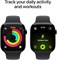 Умные часы Apple Watch Series 11 с GPS и сотовой связью, корпус 46 мм, корпус из алюминия цвета «чёрный уголь», чёрный спортивный ремешок M/L. Оценка сна, фитнес-трекер, мониторинг здоровья, функция Always-On Display, водонепроницаемость. 1000013126
