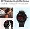Смарт-часы Parsonver AMOLED для женщин и мужчин, фитнес-трекер с постоянно включенным дисплеем, прием и совершение звонков, 2 быстросъемных ремешка, пульсометр, монитор сна, более 120 спортивных режимов (черный, 43 мм) 1000013210