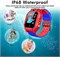 Детские многофункциональные смарт-часы, дисплей 1,44 дюйма, GPS, водонепроницаемые, защита от потери, поддержка нескольких языков, подарок для девочек и мальчиков, красные 1000013372