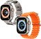 Умные часы для девочек, мальчиков, подростков, мужчин и женщин с тонометром, фитнес-трекером, уведомлениями о звонках и сообщениях, с 2 ремешками (металлический и оранжевый) 1000013395