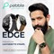 Смарт-часы Pebble Edge для мужчин и женщин, 2,01-дюймовый дисплей True HD, Bluetooth-звонки, мониторинг сердечного ритма, вращающаяся заводная головка, голосовой помощник на базе ИИ, мониторинг сна, будильник и уведомления, цвет «чёрный оникс» 1000013665