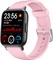 Смарт-часы для мужчин и женщин, Bluetooth, ответ/вызов, ультратонкий дизайн, мониторинг здоровья, фитнес-трекер, быстрая зарядка аккумулятора, большой ЖК-дисплей 1,69 дюйма, совместимость с Android и iOS (розовый) 1000014126