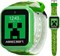 Светодиодные умные часы Minecraft Kids с циферблатами 10 криперов и мобов, шагомером, селфи-камерой, видеозаписью, диктофоном, таймером, увлекательными играми, калькулятором и обоями. Подходит для запястья 5,5–8 дюймов. 1000014144