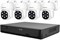Система проводной видеонаблюдения CRONY - NVS004 5-1 5MN FHD, 4-канальное видеонаблюдение, 5-мегапиксельная камера видеонаблюдения для улицы и помещения, комплект с 4 HD-камерами, 1 камерой видеонаблюдения со звуком, ночным видением, детектором движения 1000014620