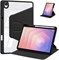 Чехол Lukione для планшета Samsung Galaxy Tab S11 (2025) 11 дюймов, кожаный, с держателем для карандаша, вращающийся на 360°, прозрачный акриловый чехол (черный) 1000018769