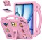 Чехол для планшета Lukione Kids, совместимый с Apple iPad Air 11 дюймов M3 2025 (11 дюймов), легкий ударопрочный защитный чехол с ручкой-подставкой, симпатичный дизайн (розовый) 1000018773