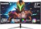 Игровой монитор Gawfolk 27 дюймов, 180 Гц, FHD, изогнутый, радиус кривизны, 1800R, разрешение 1080P (1920x1080), быстрое время отклика 1 мс (GTG), безрамочный, 100% sRGB, FreeSync, идеально подходит для дома, офиса и киберспортивных игр. 1000021546
