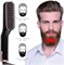 Расческа-выпрямитель для бороды для мужчин, многофункциональная ионная щетка-выпрямитель для бороды, нагреваемая в течение 25 секунд, профессиональная электрическая расческа для усов 3 в 1 для дома и путешествий, черная. 1000022170