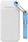 Внешний жесткий диск Verbatim Pocket SSD 2 ТБ с интерфейсом USB 3.2 Gen 2, скоростью чтения и записи до 1000 МБ/с, в комплекте с двумя резиновыми чехлами (белый и светло-голубой) для ПК, Mac и игровых консолей, белый. 1000022388