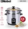 Рисоварка Nobel объемом 2,8 литра, крышка из закаленного стекла из нержавеющей стали с термопредохранителем, автоматическая система приготовления и подогрева, модель NRC280S, серебристый цвет, гарантия 1 год. 1000022607