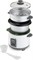 Рисоварка KENWOOD 2-в-1, 1 л, на 5 чашек риса, с корзиной для приготовления на пару, антипригарной кастрюлей, термостойкой стеклянной крышкой, индикаторами подогрева/готовки, держателем для лопатки, съемным шнуром. RCM10.000WH, белый цвет. 1000022717
