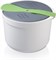 Рисоварка для микроволновой печи plplaaoo 2 л, кухонные принадлежности для микроволновой печи 7,3 x 7,3 x 5,1 дюйма, рисоварка для микроволновой печи из пищевого полипропилена с крышкой и ситечком (зеленая) 1000022772