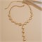 Ожерелье с капельками золотистого цвета 1000023114