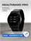 Браслет Healthband Pro №80ME в черном цвете снабжен часами, тонометром, ЭКГ и точным измерением давления. 1000026716