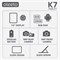 Планшет Oteeto K7, 7-дюймовый HD IPS-дисплей, 8 ГБ ОЗУ, 256 ГБ ПЗУ, Android 13, восьмиядерный процессор, аккумулятор 3500 мАч, Wi-Fi, 8-мегапиксельная камера, серый. 1000030917