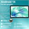 Планшет 10 дюймов, Android 14, 22 ГБ ОЗУ + 128 ГБ ПЗУ (расширяемое до 1 ТБ), Wi-Fi 5G, GPS, Widevine L1, 2,0 ГГц, восьмиядерный, 8000 мАч, 8 МП + 5 МП, 1280 x 800, планшет с клавиатурой и мышью, серый. 1000030945