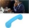 Беспроводной телефонный аппарат в стиле ретро с Bluetooth-приемником, наушниками для мобильных устройств и планшетов, встроенным динамиком и микрофоном для удобного общения, окрашенный в синий цвет 1000031955