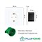 Имеется интеллектуальная встроенная розетка с поддержкой WiFi, модель FUJIHOME TW-WF1F-WT(CS), совместимая с голосовым помощником Алиса и приложением Smartlife. Она также оснащена функцией мониторинга потребления энергии, таймером и имеет белый цвет 1000032379