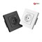Умная розетка MOES Zigbee, выполненная в графитовом цвете, оснащена функцией таймера включения и имеет модельный номер ZK-SR-EU-GY-MS 1000032424