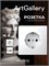 Белая розетка с заземлением от ArtGallery Systeme Electric с номером GAL000143 1000032527