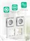 Двойная внутренняя розетка белого цвета с заземлением от Schneider Electric ATLASDESIGN, включая рамку на 2 поста ATN000143 1000032532