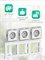 Тройная внутренняя белая розетка с заземлением от компании Schneider Electric ATLASDESIGN, включающая в себя рамку на 3 поста под кодом ATN000143 1000032533