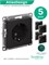 Пять штук розеток с заземлением Шнайдер Systeme Electric (Schneider Electric) AtlasDesign, 16А, черного цвета (карбон), с механизмом ATN001043 1000032626