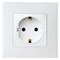 Белая розетка SmartBuy с заземлением 16А "Вега" (SBE-08w-16-S1-Z) 1000032633