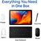 Планшет Oteeto TAB 14 Pro Stylus, 11-дюймовый InCell HD (1280x800), Android 14, восьмиядерный процессор 2,0 ГГц, 12 ГБ ОЗУ, 512 ГБ памяти, Wi-Fi 5G, аккумулятор 8000 мАч, камера 13 МП + 8 МП, клавиатура, мышь и стилус в комплекте, серый 1000032978