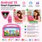 Планшет Oteeto TAB76 с 7-дюймовым HD IPS-дисплеем, 6 ГБ ОЗУ, 256 ГБ памяти, Android 15, четырехъядерным процессором, аккумулятором 4000 мАч, противоударным чехлом из EVA-материала, Wi-Fi, обучающий планшет для детей – розовый 1000032983