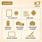 Планшет Oteeto K7, 7-дюймовый HD IPS-дисплей, 8 ГБ ОЗУ, 256 ГБ ПЗУ, Android 13, восьмиядерный процессор, аккумулятор 3500 мАч, Wi-Fi, 8-мегапиксельная камера, (золотой) 1000033019