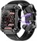 Смарт-часы WatchOut WearPods для подростков с беспроводными наушниками, GPS-трекером, хранилищем музыки, измерением пульса, постоянно включенным HD-дисплеем, лучшими наушниками и смарт-часами в одном подарке для поколения Z (Black Commando) 1000034253