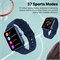 Фитнес-часы Promate Fitness Smart Watch с 37 спортивными режимами, Bluetooth, 1,78-дюймовым AMOLED-дисплеем, хранилищем мультимедиа, 20-дневным временем автономной работы и водонепроницаемостью IP68, совместимы с Apple, Samsung, Huawei, ProWatch-M18-Blue 1000034293