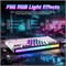 Проводная игровая клавиатура ATTACK SHARK R85 HE 75% с кабелем C01ULTRA LED, магнитными переключателями, 5 слоями, многофункциональным программным обеспечением, RGB-подсветкой, регулятором, частотой обновления 8000 Гц, технологией RT 0,005 мм (контурный б 1000036672